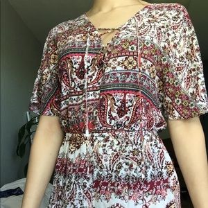Paisley print romper